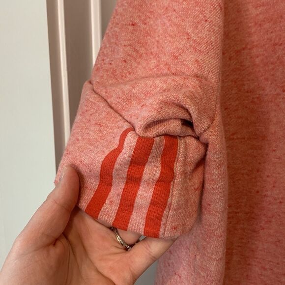 Adidas Sweatshirt Short Sleeve Three Stripe Details Pink Size XL - Picture 4 of 9